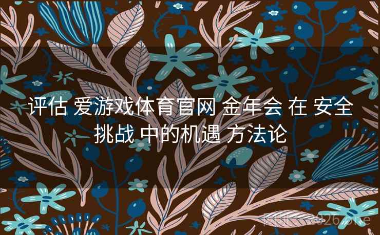 评估 爱游戏体育官网 金年会 在 安全挑战 中的机遇 方法论