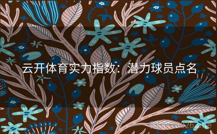 云开体育实力指数：潜力球员点名