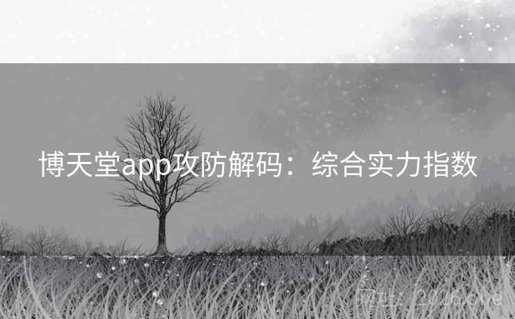博天堂app攻防解码：综合实力指数