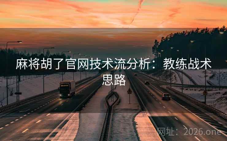 麻将胡了官网技术流分析：教练战术思路