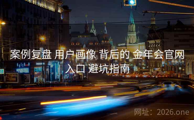 案例复盘 用户画像 背后的 金年会官网入口 避坑指南