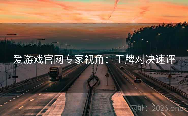 爱游戏官网专家视角：王牌对决速评